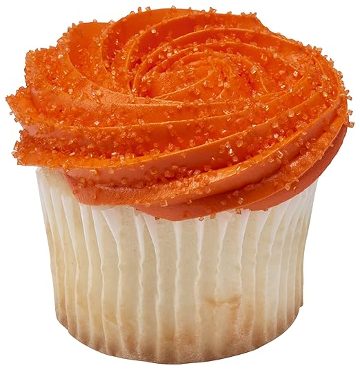 DecoPac Sanding Sugar | Orange Edible Sugar Sprinkles | 33oz | Edible Sanding Sugar in Handheld Container | Made In USA | Sugar Sprinkle Mix For Cakes, Cupcakes, Cookies, Extra Large Pack | 33 Ounce - Orange