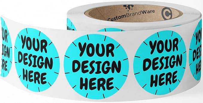 50+ Custom Circle Sticker Labels, Gloss/Matte Custom Sticker, Any Text + Image, Your Logo Design is Printed on Premium Paper (2 inch Circle)