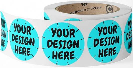 50+ Custom Circle Sticker Labels, Gloss/Matte Custom Sticker, Any Text + Image, Your Logo Design is Printed on Premium Paper (4 inch Circle)