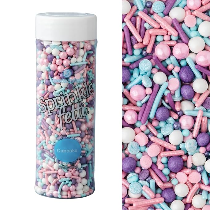 Sweets Indeed Sprinkles, Cupcake Edible Sprinkle Mix, Perfect for Cake Decorations, Baking, Ice Cream, Cookies, Cupcake Topper
