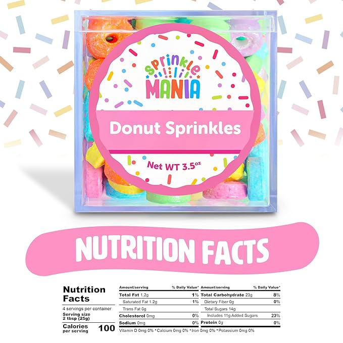 Pretty Donut Sprinkles for Cupcakes - Our Pastel Sprinkles for Cake Decorating Add a Pop of Color to Any Tasty Treat - Donut Sprinkle Party Supplies - Celebrate Events with our Cute Topping (Pastry)