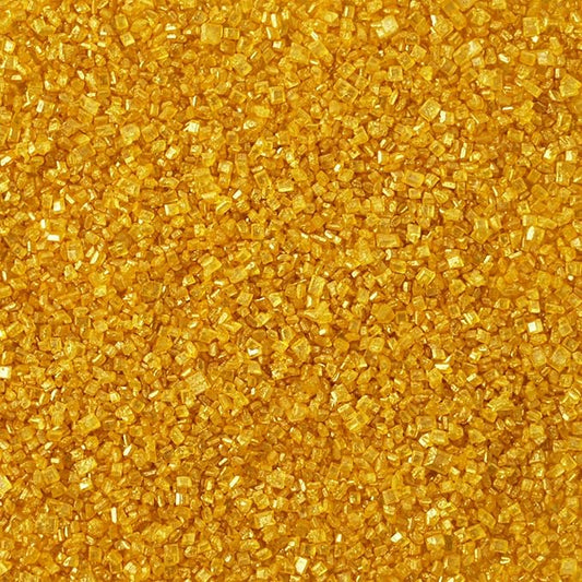 Gold Sanding Sugar 150g (5.3 oz) - Edible Sparkling Sugar for Baking Decorations, Cookies, Cakes, Cupcakes Ice Cream Toppers - Vibrant Gold Color Sugar Crystals