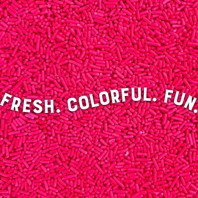 Judee's Gluten Free Pink Sprinkles - Vibrant Baking Toppings & Bright Sprinkles for Cakes - Gluten Free Cake Decorating & Edible Dessert Decorations - Dessert & Ice Cream Toppings - 4 Oz