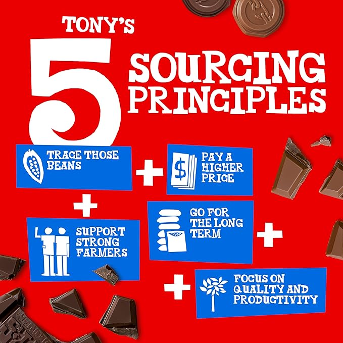 Tony’s Chocolonely Belgian Milk Chocolate Candy Bar, Pure Chocolate Bars for Snacks, Party Favors, Gifts, or Gift Basket, 32% Cacao, Made From Quality Fairtrade Cocoa, 4 Bars, 6.35 Oz Each