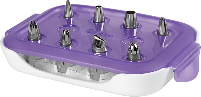 Wilton Piping Tip Set for Cake & Cupcake Decorating, 9-Piece with Carrying Case
