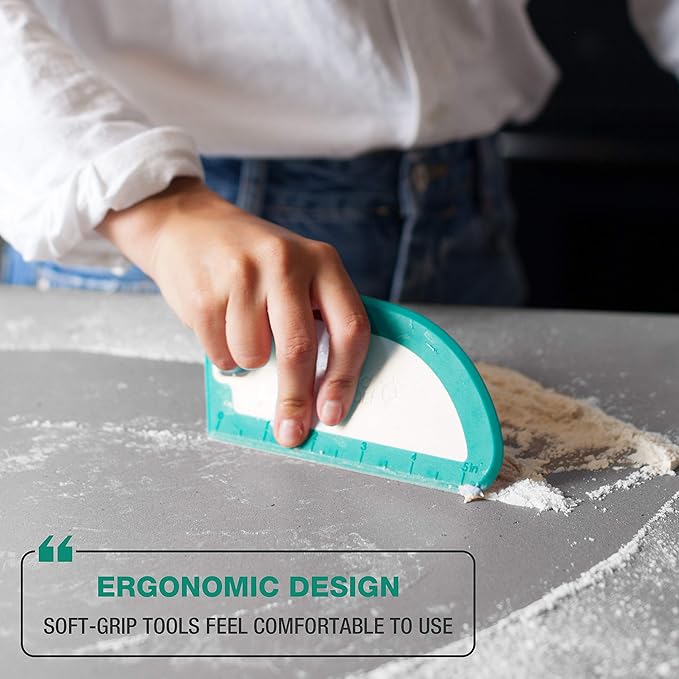 Breadsmart Artisan Bread Whisk and Bench Scraper Duo - Essential Dough Mixer Tools - Sourdough Bread Baking Supplies