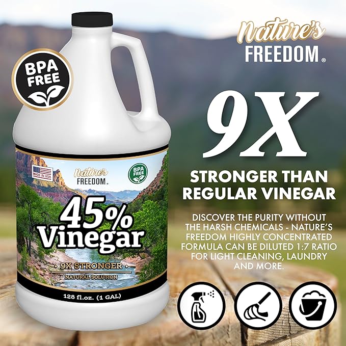 Nature's Freedom 45% High Strength Vinegar with Funnel