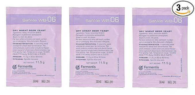 Fermentis SafAle WB-06 Beer/Ale Yeast - Pack of 3 - With North Mountain Supply Freshness Guarantee