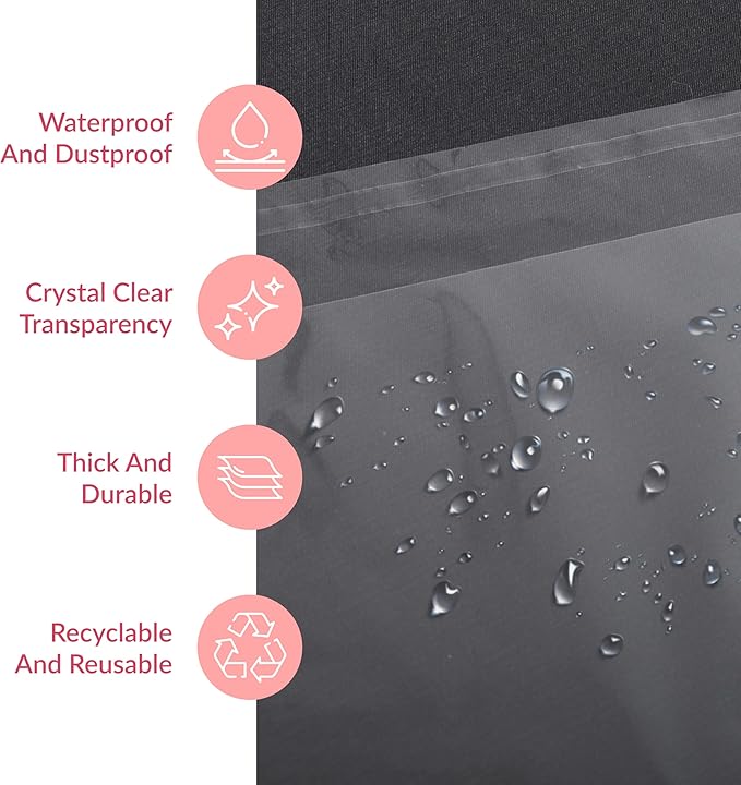 Prestee Self Sealing Cellophane Bags 11x14 Inches - 200 Pack Clear Poly Bags for Shirts, Treats, and Gifts - Self-Sealing and Twist-Tie Closure - 100% Polypropylene - Food-Friendly Cello Bags