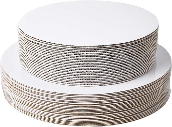 [25pcs] 8" White Cakeboard Round,Small Disposable Cake Circle Base Boards Cake Plate Platter 8 inch,25 of Pack (White, 8inch)