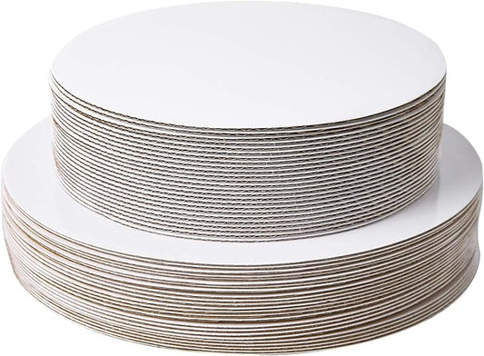 [25pcs] 8" White Cakeboard Round,Small Disposable Cake Circle Base Boards Cake Plate Platter 8 inch,25 of Pack (White, 8inch)
