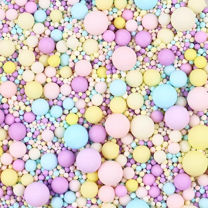 Sprinkles for Cake Decorating 3.5 Ounce Colorful Sugar Pearls Mixing Sizes, Edible Sprinkles for Cookie Decorations, Cupcake Topper, Ice Cream, Candy, Chocolate for Party Celebrations
