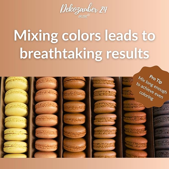 Dekozauber24 Natural brown food coloring, 0.35oz edible powder, dye free, vegan, plant based and gluten free color for baking