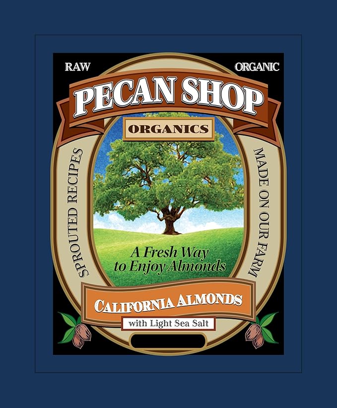 Pecan Shop Sprouted Raw Organic California Almonds 20 lbs - Light Sea Salt Family Recipe Crispy