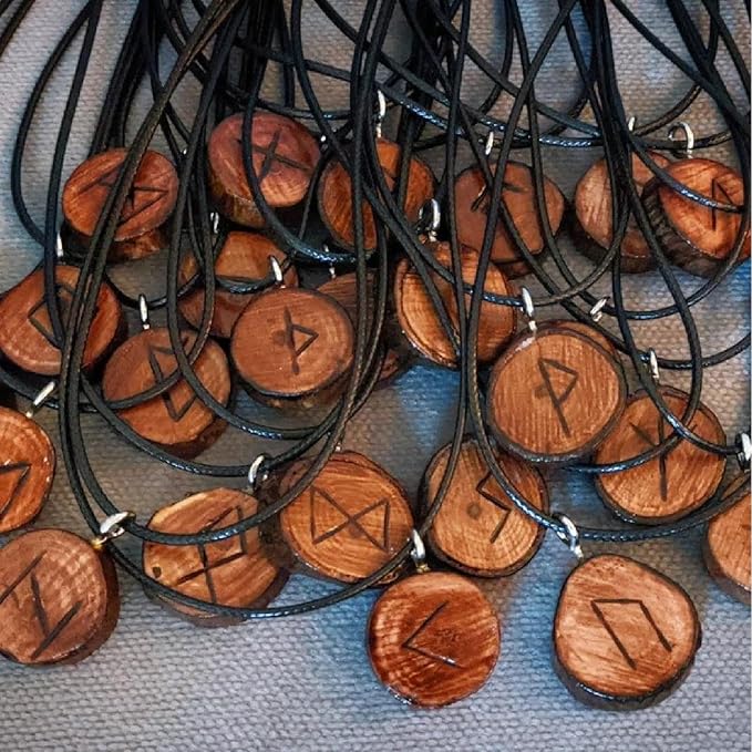 Runes Stencils for Painting on Wood Stones Reusable Celtic Border Ancient Alphabet Viking Symbol Stencils for Crafts Canvas Furniture Wall Drawing Card Making Pattern Decorative (Runes)