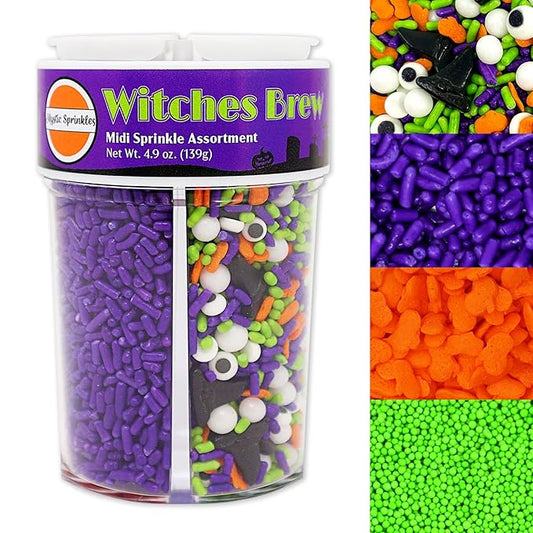Mystic Sprinkles 4 Cell Sprinkle Assortments (Witches Brew, Midi)