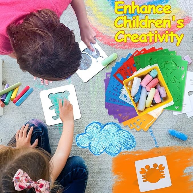 Stencils for Kids, 32 pcs Plastic Drawing Stencils Kits Animals Shape Stencils for Kids Boys Grils Crafts School Art Projects