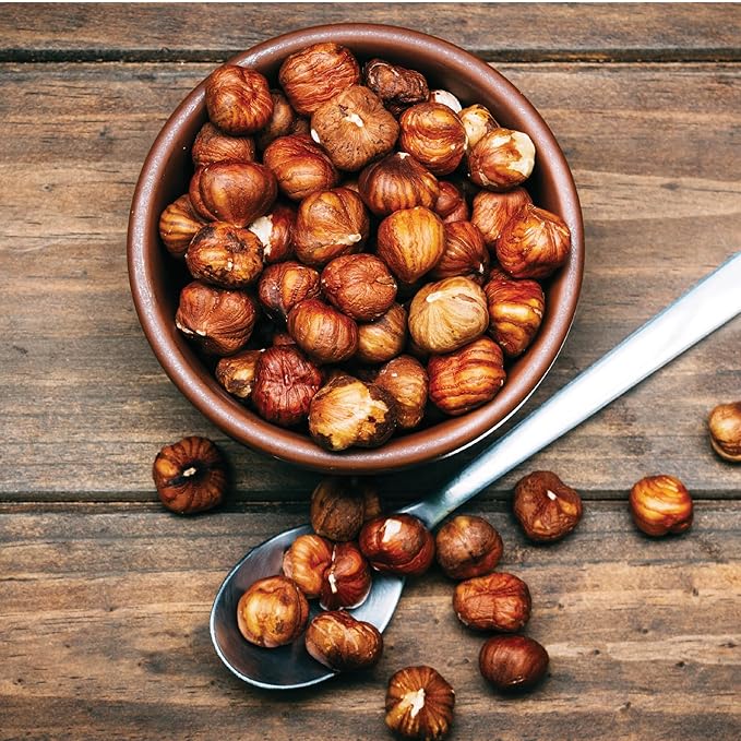 Wilderness Poets, Organic, Pacific Northwest-Grown Hazelnuts - Raw, Whole Nuts with Skins, No Shells. Bulk Size - 5 Pound (Pack of 4)