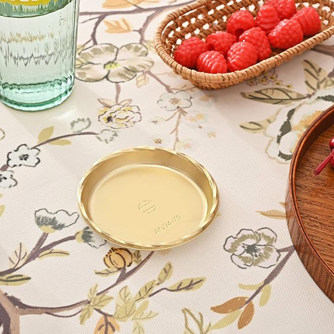 3 Inches Mini Cake Boards stands Rounds 100pcs/pack, Disposable Gold Mousse Cake Circle pans with Coated Greaseproof Base Perfect for Cake Decorating for Dessert,Wedding, Birthday, Party, Home