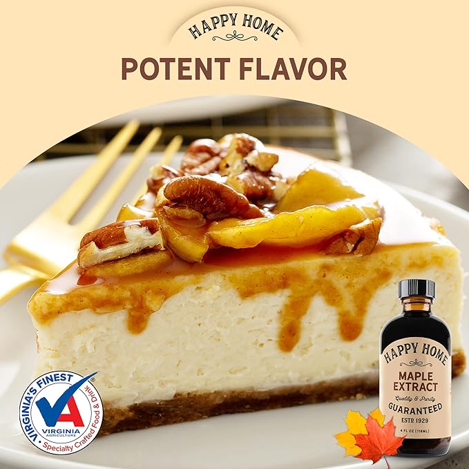 Happy Home Premium Natural Maple Flavor - Certified Kosher, 4 oz. (Pack of 2)