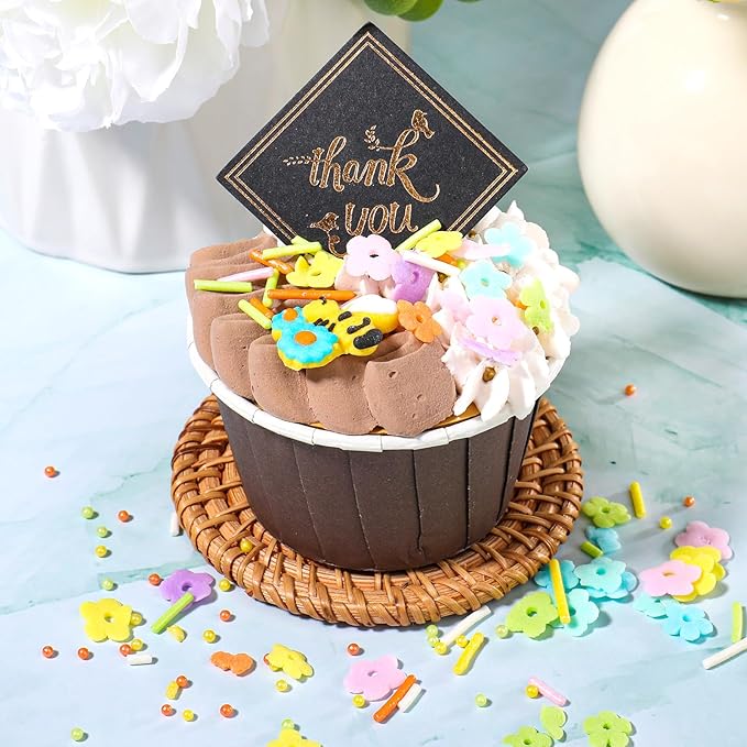 Flower Sprinkles for Cake Decorating, Edible Spring Colorful Sprinkles with Flowers Bees Green Pearls for Cake Cupcake Baking Cookie Toppings