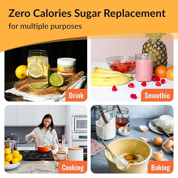 NAMANNA Pure Monk Fruit Sweetener- Zero Calorie, Zero Carb, Paleo Safe (50% Mogroside V, 70g, 1,400 Servings)