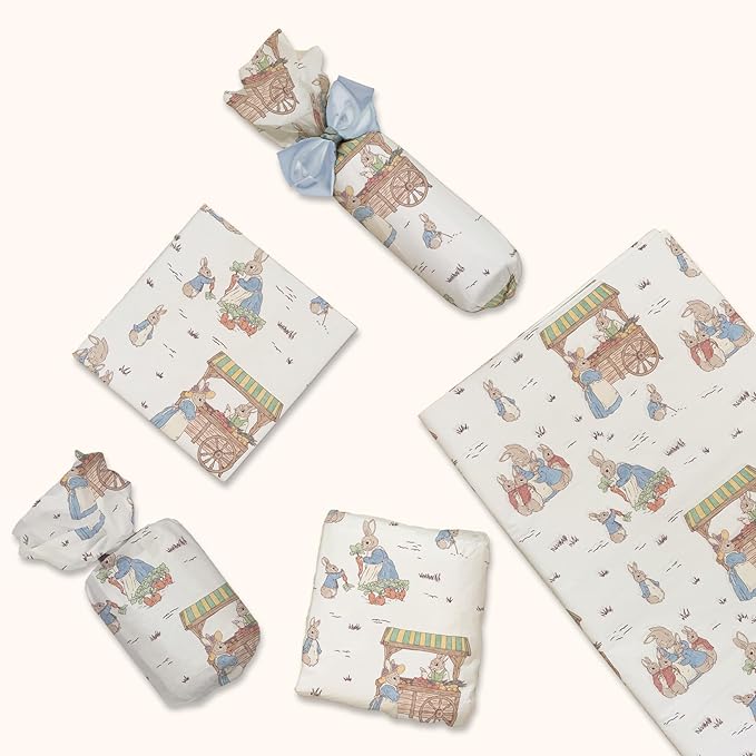 Pro Supply Global Peter Rabbit Printed Tissue Paper for Gift Bags or Boxes and Wrapping - Baby Shower Bulk Decorative Art Tissue Paper for Packaging and Gifting | 24 Sheets 20" x 30"
