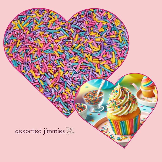 Confect Twinkle Toppings Rainbow Sprinkles – Custom Blend Multicolor Jimmies – Edible Toppings for Cake, Cupcake & Dessert Decorating – Vegan, Gluten-Free, Nut-Free, Soy-Free, Dairy-Free, Palm Oil-Free – 4.2 Oz