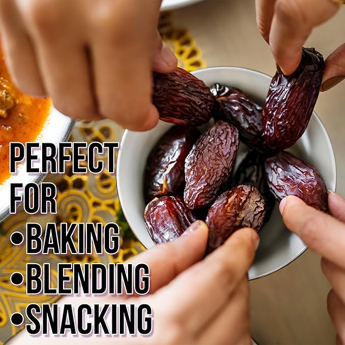 Medjool Dates 16oz | Premium Dates | Natural Sweetener | Fresh Dried Fruit | Healthy | Vegan Snack & Natural Energy Boost | Non-GMO | Kosher