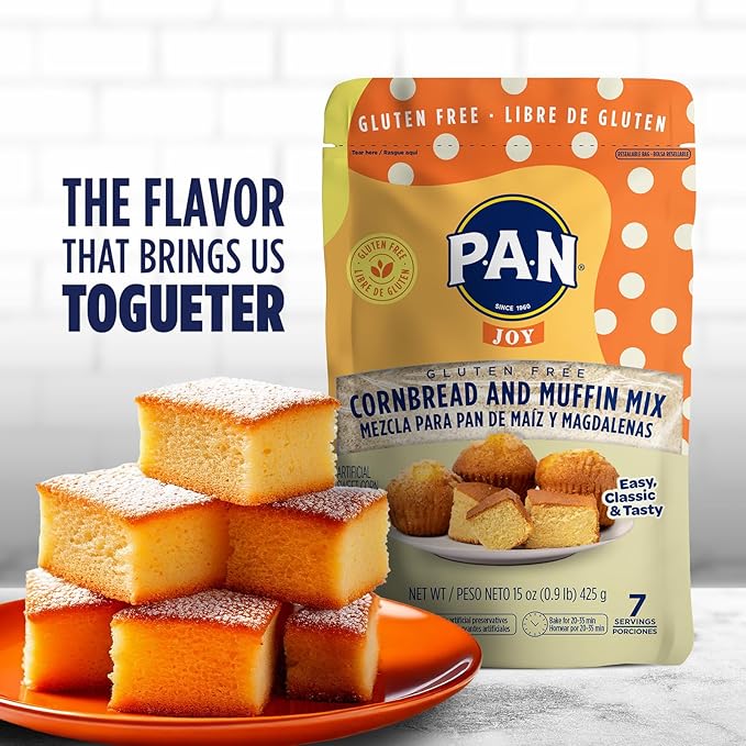 P.A.N Cornbread and Muffin Mix – Gluten Free Baking Mix 0.9 lb. (6 Pack)
