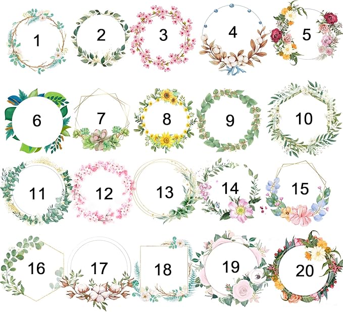 100-500 Pack Personalized Stickers Labels Floral Round Custom Labels with Your own Business Logo for Favors Wedding Birthday Party Baby Shower(Design 3)