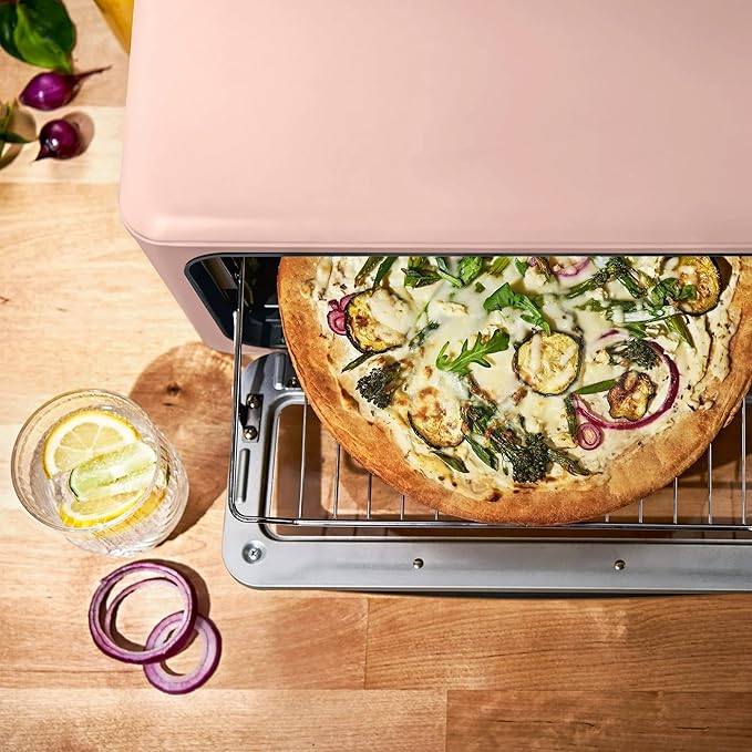 Beautiful Infrared Air Fryer Toaster Oven Kit – Special Edition Multi‑Function Countertop Oven with 10 Presets, Fast Heating & Accessories by Drew Barrymore (Rose)