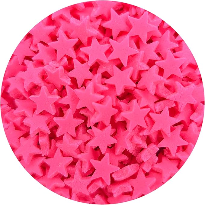 NCS Pink Star Edible Sprinkles, 8 ounces