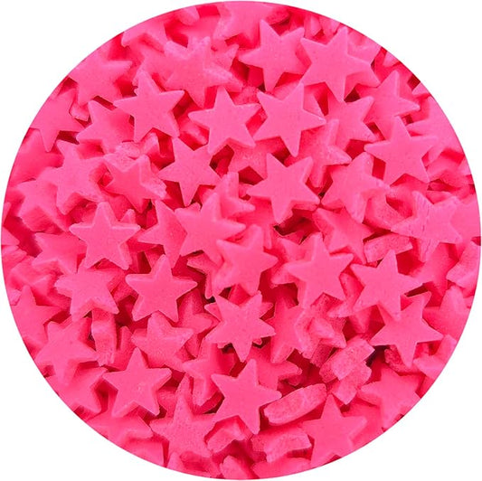 NCS Pink Star Edible Sprinkles, 8 ounces