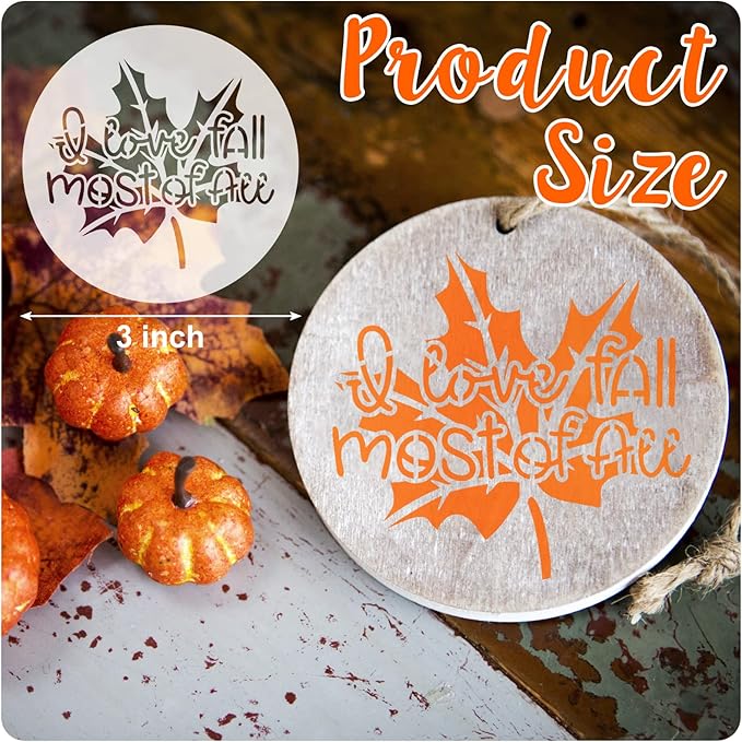 66 Pcs Small Stencils for Crafts Reusable 3 Inch Stencils for Painting on Wood DIY Craft Paint Template for Wall Home Decor Card Rock Canvas Drawing Holiday Ornament(Maple Leaf)