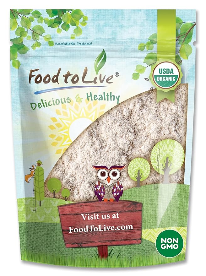 Food to Live Organic Whole Grain Buckwheat Flour Blend, 8 Ounces – A Custom Mix of Organic Buckwheat Flour and Organic Oat Flour, Non-GMO, Fine Meal, Vegan, Bulk. All Purpose Flour. Great for Baking