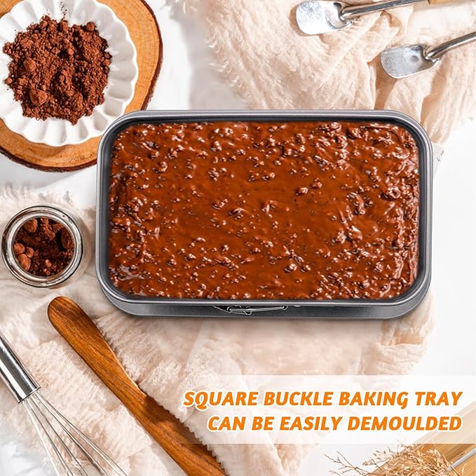 Rectangular Springform Pan, Rectangle Cake Pan with Removable Bottom, 11 * 7in Rectangular Cake Baking Trays Cheesecake Tin for Tortes Cheesecake Mousse