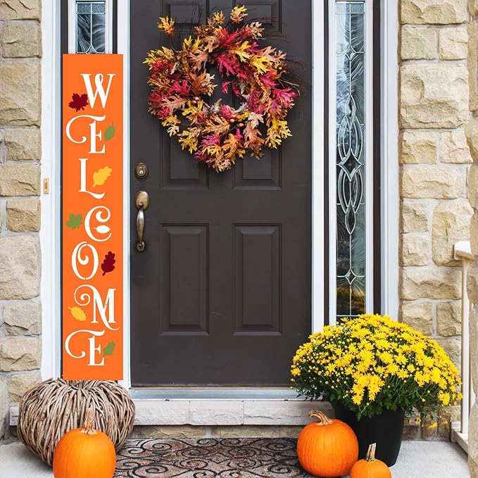 Fall Stencils for Painting on Wood Reusable Pumpkin Stencil Thanksgiving Drawing Templates Large Welcome/Happy Fall Y’All Porch Sign
