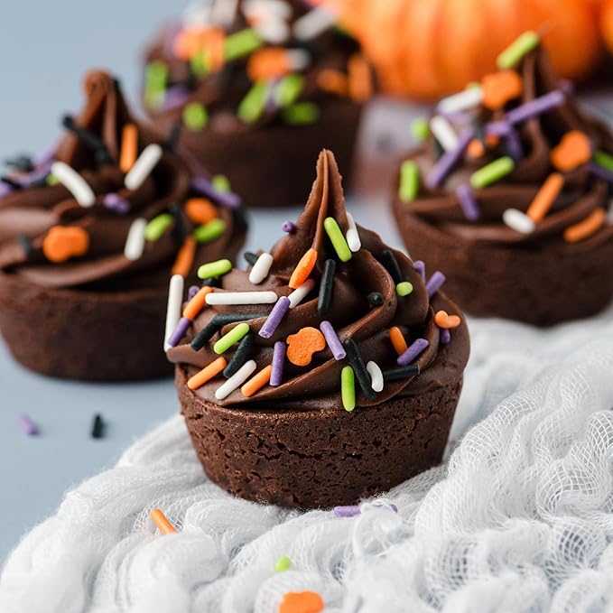 Sweets Indeed Bulk Halloween Sprinklefetti Mix – 1.2 lb Jar | Edible Sprinkles in Orange, Purple, Green, White & Black | Bulk Sprinkle Mix for Cookies, Cupcakes, Cakes & Party Desserts