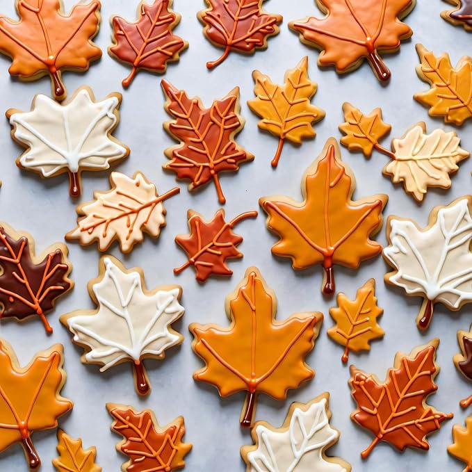 12 Pcs Fall Thanksgiving Cookie Cutter Set Stainless Steel Fall Leaves Cookie Cutter Set Pumpkin Maple Leaves Corn Shaped Baking Pie Crust Mold for Thanksgiving Autumn Harvest Party