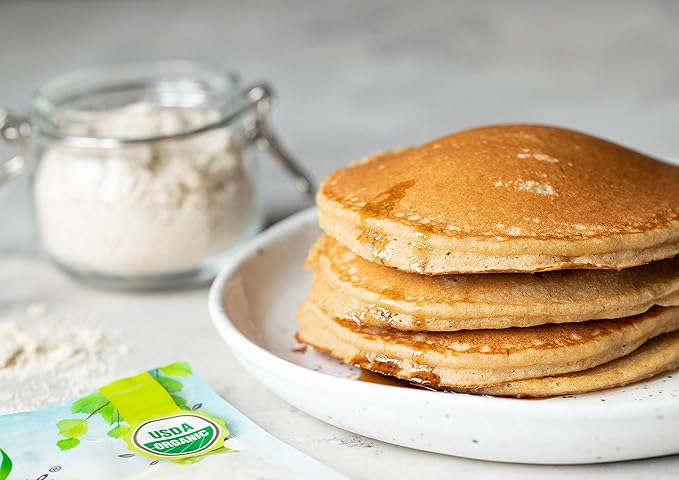 Food to Live Organic Oat Flour, 2 Pounds - Non-GMO, Fine, Stone Ground from Whole Grain Oat Berries, Kosher, Vegan, Bulk, Great for Baking Pancakes, Muffins, Waffles and Bread, Good Source of Fiber