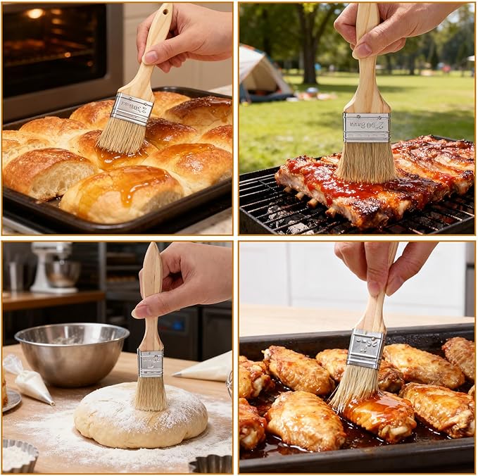 3 PCS Basting Brush for Cooking Pastry Brushes for Baking Cooking Brush for Oil Sauce, Butter, Sauce, Kitchen