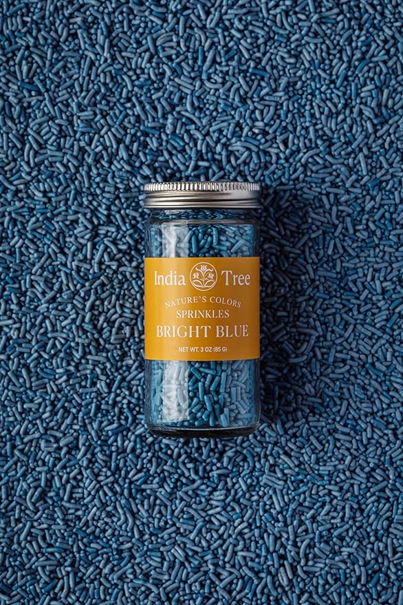 India Tree Nature's Colors Bright Blue Sprinkles - 2.9 lb Bulk | Natural, Vegan, Non-GMO, Top 9 Allergen-Free