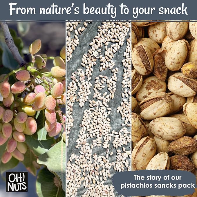 Oh! Nuts Spiced Pistachios with Chili Lemon Flavor, 2 LB – Bold & Tangy Snack, Tajin-Style Seasoning, Chili Roasted Nuts – Packed in Freshness-Sealed Resealable Bag