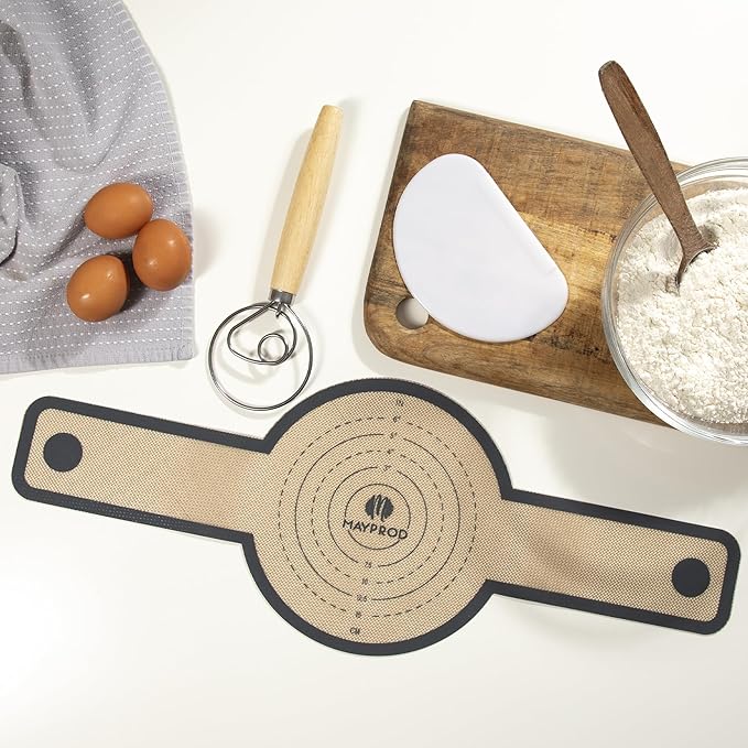 Silicone Bread Sling for Dutch Oven, Dough Scraper, Dough Whisk, Sour Dough Tools, Baking Bread Tools - Essential Bread Making Accessories for Sourdough, Bread Kneading & Dutch Oven Baking