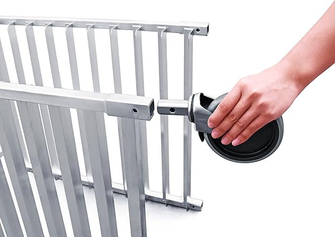 New Star Foodservice 36527 Commercial-Grade Aluminum 20-Tier Sheet Pan/Bun Pan Rack, 26" L x 20" W x 69" H with Brake Wheels Silver