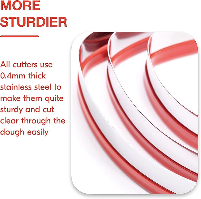 3-Piece Candy Corn Cookie Cutter, Fall Thanksgiving Pumpkin Pie Cookie Cutters, Holiday Cookie Cutters, Unique Design with Protective Red Top PVC