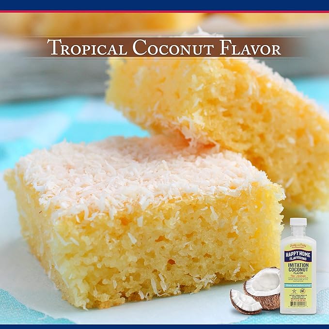 Happy Home Imitation Coconut Flavoring, Non-Alcoholic, Certified Kosher, 7 oz