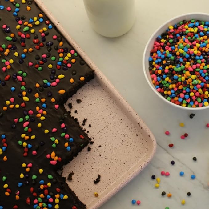 Rainbow Candy Coated Chocolate Chips | Cosmic Brownie Sprinkles [10 Oz] | Mini Chocolate Baking Chips for Ice Cream & Cake Decorating | Kosher, Nut Free, Vegan & Gluten Free | Stern’s Bakery