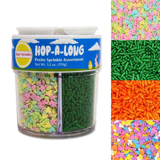 Mystic Sprinkles 4 Cell Sprinkle Assortments (Hop-A-Long, Petite)
